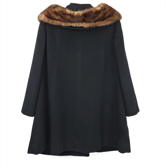 Vintage El Candida Windermere Cashmere Coat Custom Size Fur Collar Retro - Picture 2 of 11